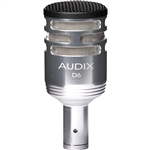 Audix D6S Hyper-Cardioid Dynamic Instrument Microphone (Brushed Aluminum)
