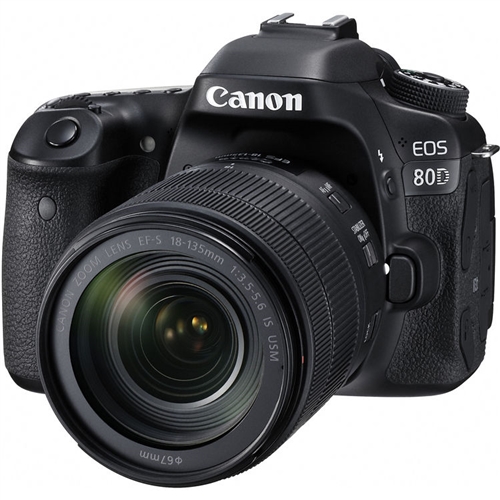 Canon EOS 80D 24.2MP DSLR Camera w/ Canon 18-135mm IS USM Lens