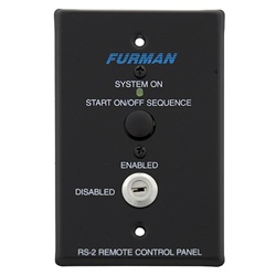 Furman RS-2 Remote System Control of Furman Power Sequencers, Keyswitch Panel, Maintained or Momentary Contact On/Off Sequence