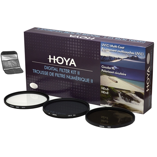 Hoya 55mm Digital Filter Kit II w/ UV HMC, Circular Polarizer and (NDX8) 0.9 Neutral Density