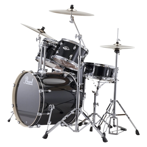 Pearl Drums EXX725/C 5-Piece Export Standard Drum Set with Hardware (Jet Black)