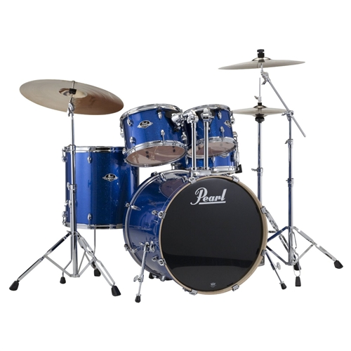 Pearl Drums EXX725/C 5-Piece Export Standard Drum Set with Hardware (Electric Blue Sparkle)