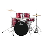 Pearl Drums Roadshow RS525SC/C91 5-Piece Drum Set (Wine Red)