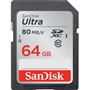 SanDisk 64GB Class 10 SDHC UHS-I Up to 80MB/s Memory Card