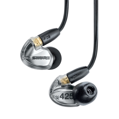 Shure SE425-V Dual High-Definition MicroDriver Sound Isolating Earphones (Metallic Silver)