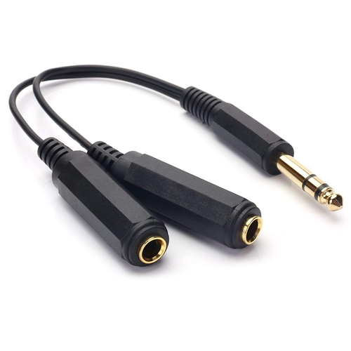Stereo 1/4" Y Cable for Headphones