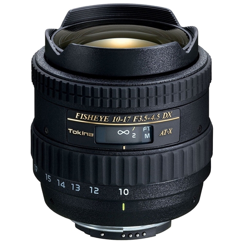 Tokina 10-17mm f/3.5-4.5 AT-X DX AF Fisheye Super Wide-Angle Lens for Canon DSLR